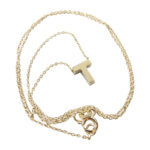 Gouden ketting met T hanger