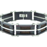 Leather and Steel Bracelet