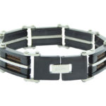 Leather and Steel Bracelet