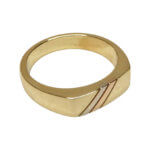 Tricolor gouden cachet ring