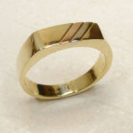 Tricolor gouden cachet ring