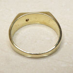 Tricolor gouden cachet ring met diamant