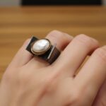 Zilveren ring met parel