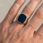 Gouden zegelring met onyx