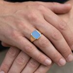 Christian gouden lagensteen cachet ring