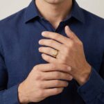 Christian wit en geel gouden cachet ring