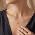 Gouden ketting met L zirkonia hanger