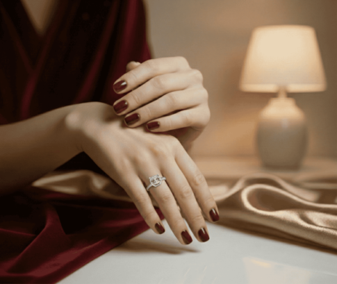 Wit gouden ring met Swarovski zirconia