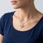 Gouden ketting met hart hanger