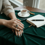 Gouden ring met saffier en diamanten