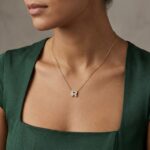 Gouden ketting met R zirkonia hanger