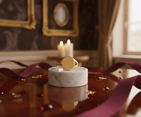 14 karaat Christian gouden cachet ring