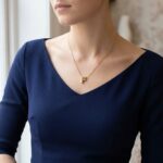 Gouden ketting met F hanger