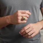 Christian geel gouden diamanten cachet ring