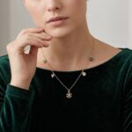 14 karaat gouden zirkonia bedelketting