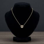 Gouden ketting met O zirkonia hanger