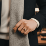 Gouden rosé cachet ring