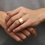 14 karaat Christian geel gouden cachet ring