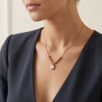 Rose gouden zirkonia hanger