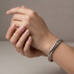 Zilveren armband met half rond