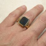 Geel gouden heliotroop zegelring