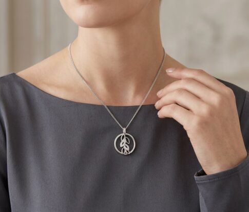 Wit gouden ketting met hanger