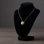 Gouden solitair zirkonia hanger