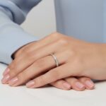 14 karaat wit gouden ring met zirkonia