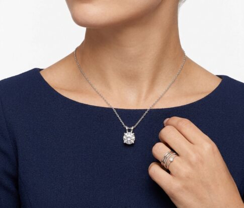 14 karaat gouden ketting solitaire