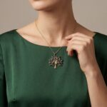 Gouden boom hanger met zirkonia