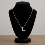 Gouden ketting met L zirkonia hanger