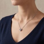 14 karaat wit gouden ketting hart