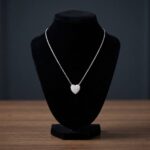 Wit gouden zirkonia harten hanger