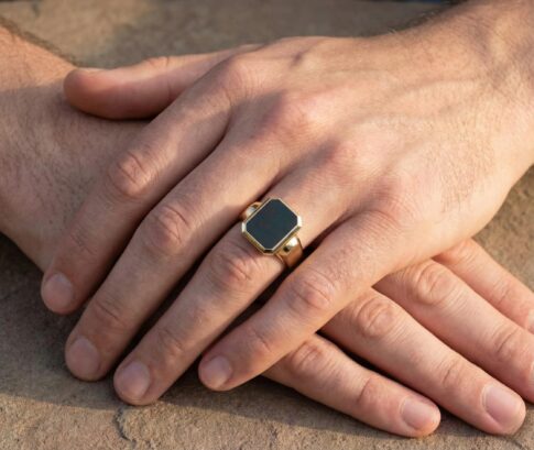 Geel gouden heliotroop zegelring