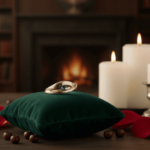 Geel gouden ring met blauwe diamant