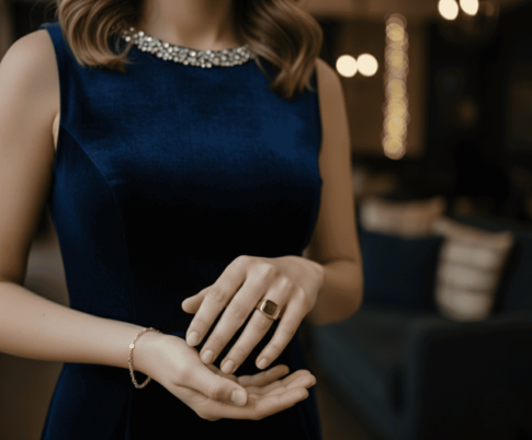 Gouden agaat cachet ring