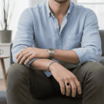 Gouden 14 karaat lagensteen cachet ring