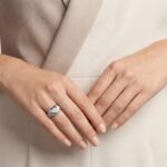 Wit gouden harten diamanten ring