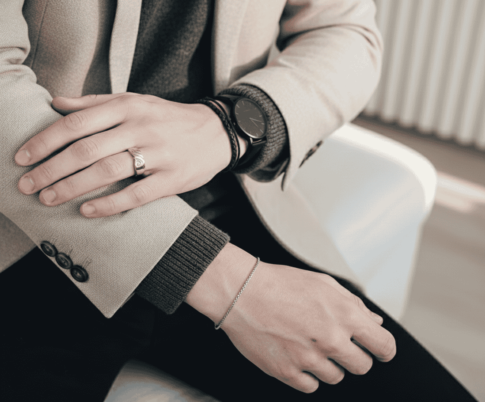 Gouden zirkonia cachet ring