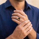 Gouden zegelring met onyx