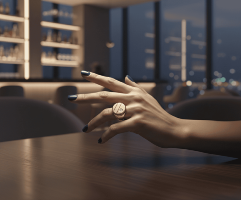 Christian wit en geel gouden cachet ring