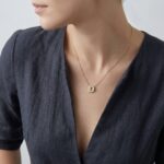 Gouden ketting met D zirkonia hanger