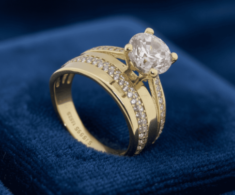 Christian 14 karaat gouden zirkonia ring