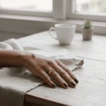 Gouden swinging diamant cachet ring