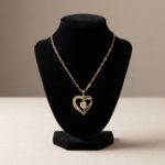 Gouden ketting met hart hanger