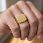 14 karaat Christian geel gouden cachet ring