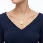 Gouden ronde hanger met ketting