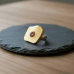 Zilveren ring met paarse toermalijn