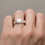 Christian wit gouden cachet ring