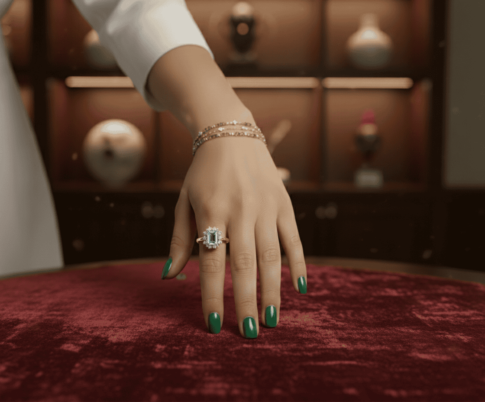 Gouden ring met aquamarijn en diamant